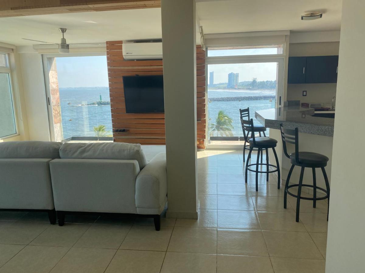 Apartamento FRENTE PLAYA vista al mar, PISCINA DE USO EXCLUSIVO Boca del Río Exterior foto