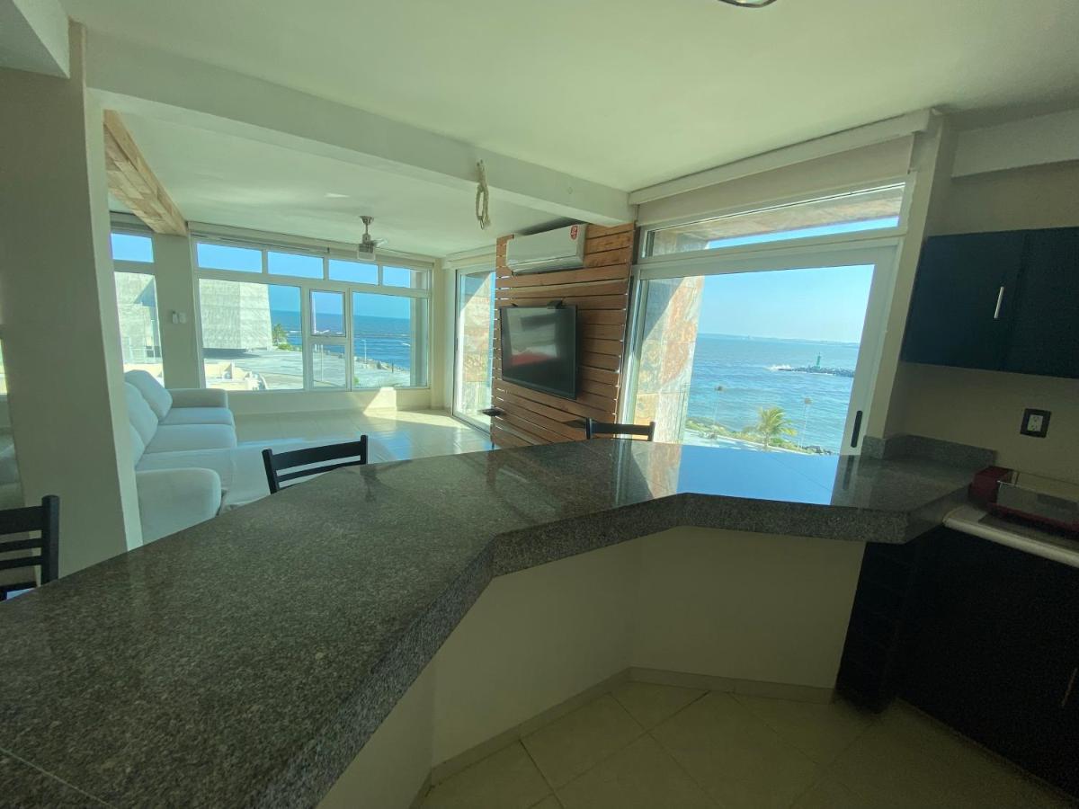 Apartamento FRENTE PLAYA vista al mar, PISCINA DE USO EXCLUSIVO Boca del Río Exterior foto