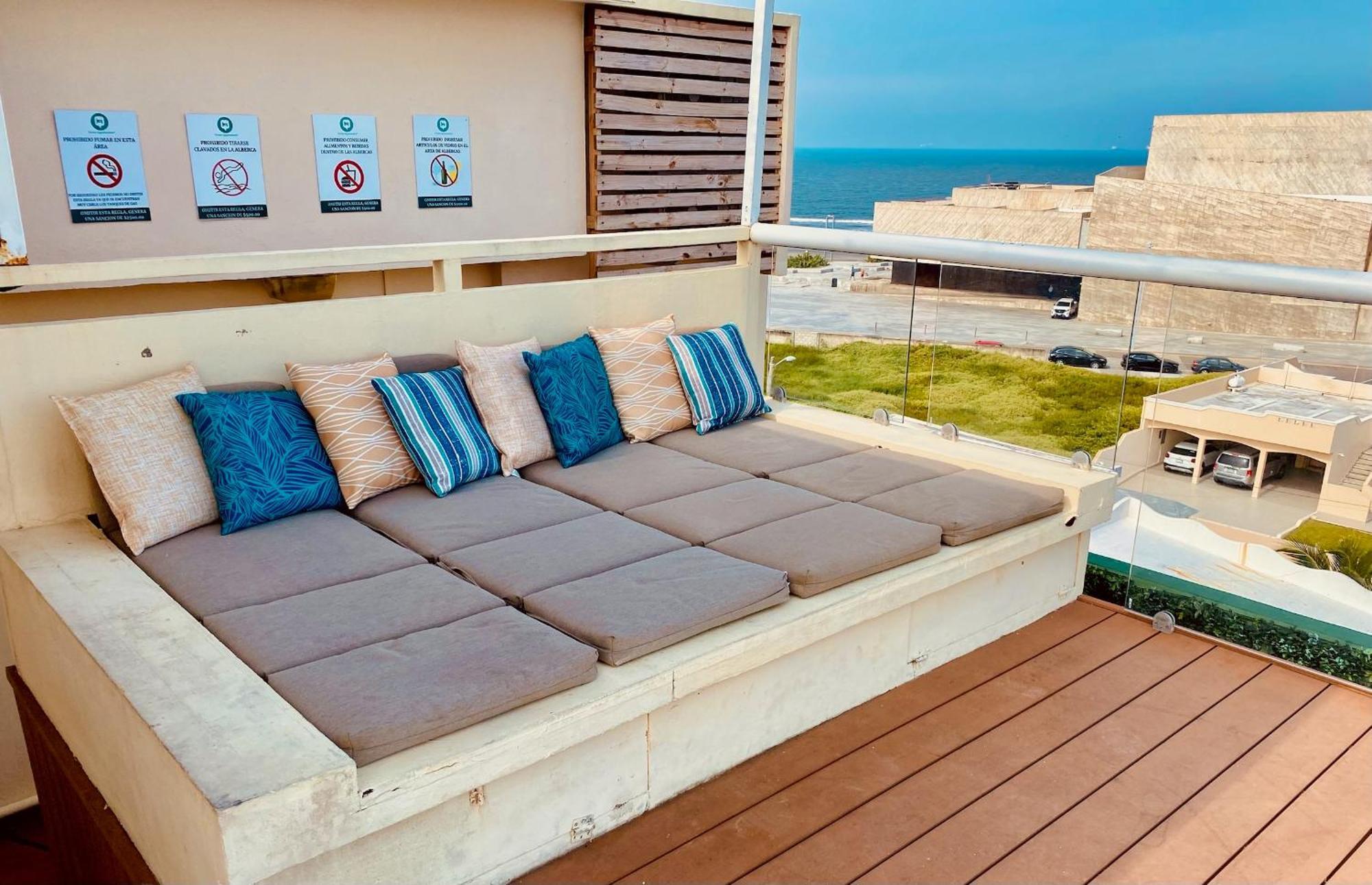 Apartamento FRENTE PLAYA vista al mar, PISCINA DE USO EXCLUSIVO Boca del Río Exterior foto